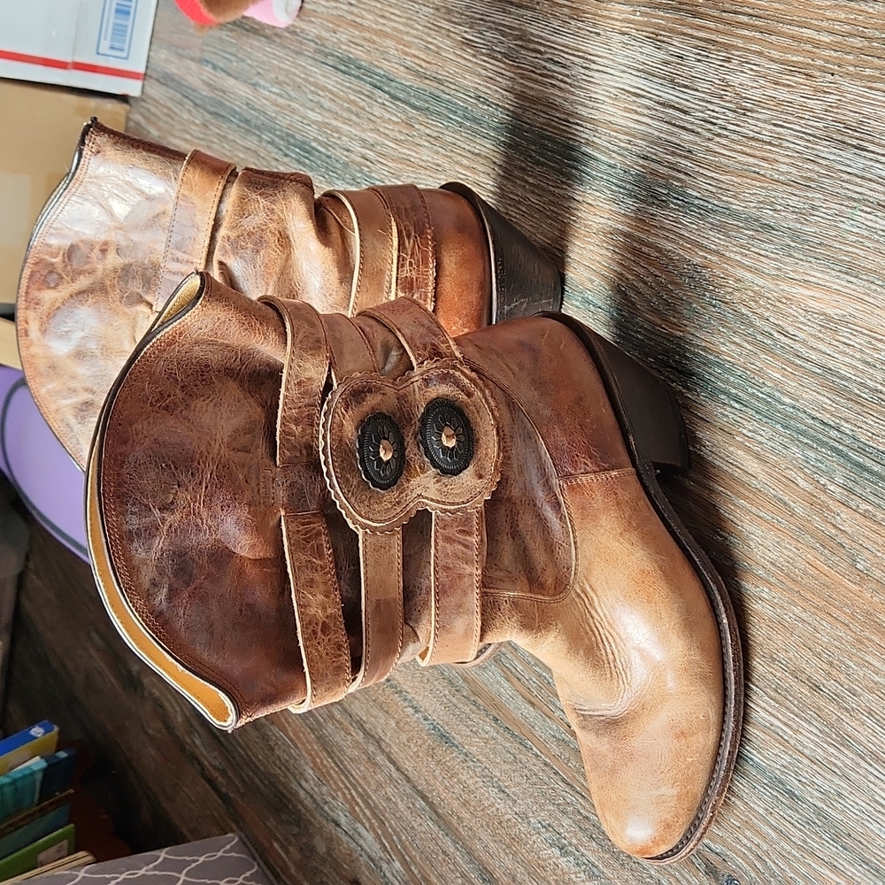 Brown Slouch Cowgirl Boots